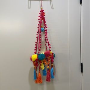 Brand new ✨ Colorful Pom Pom chandelier about 2 feet in length and 8 inches wide